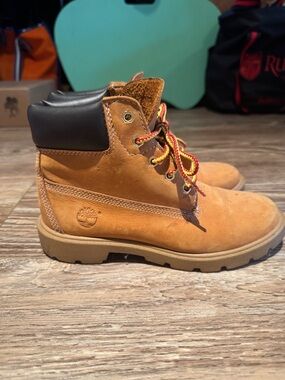 Timberland Kids Wheat/Tan Lace-Up Waterproof Boots